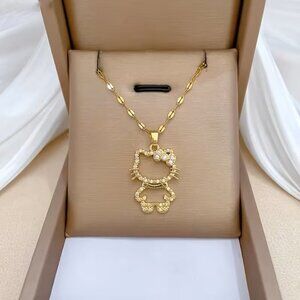 Sanrio Hello Kitty Pendant Stainless Steel Necklace Z127